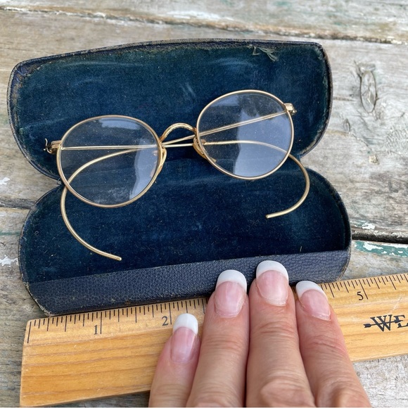 B&L 12 K GF vintage round glasses with case - Picture 2 of 8